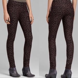 Free People Cheetah / Leopard Print Skinny Jeans